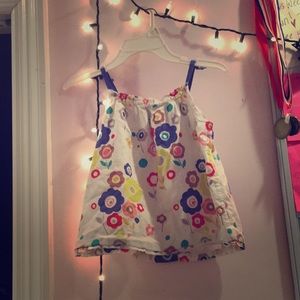 White tank top with colorful floral design